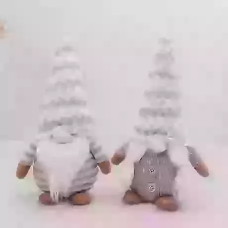 Grey and White Stripe Sweater Gnomes 